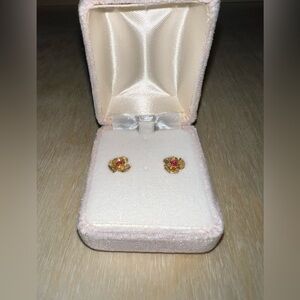 Vintage Golden Flower Earrings